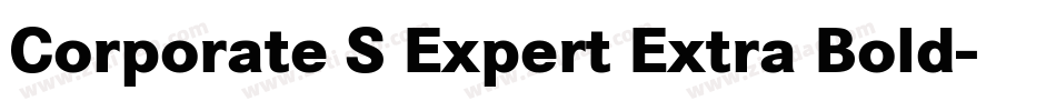 Corporate S Expert Extra Bold字体转换